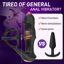 Load image into Gallery viewer, 9 Wiggling &amp; Swaying &amp; Vibrating Prostate Massager with Cock Ring