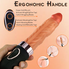 Load image into Gallery viewer, Riley 7 Wriggling Quiet 9 Vibrating Heating Vaginal Anal Vibrator Lifelike Dildo 9.65 Inch
