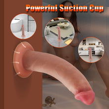 Load image into Gallery viewer, Widowmaker 10 Vibrations 7 Adjustable Fully Foreskin Frequencies Dildo with Suction Cup Base 7.36 Inches