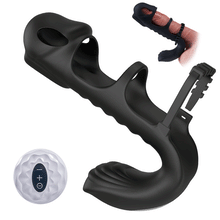 Load image into Gallery viewer, Lucifer - Dual Motor 7 Vibrating Penis Sleeve and Vibrator 2-in-1 Adult Toy