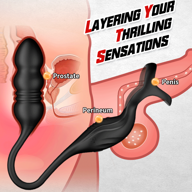 Mike 9 Thrusting&Vibrating Wearable Prostate Prostate with Cock ring