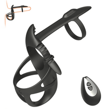 Load image into Gallery viewer, 12 Vibrating Wearable Erection Cock Ring with C &amp; G-Spot Stimulation for Couple Fun