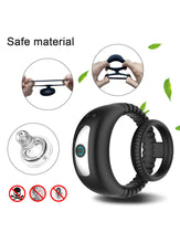 Load image into Gallery viewer, 7 Frequency Vibration Dual Limitation Silicone Penis Ring Waterproof