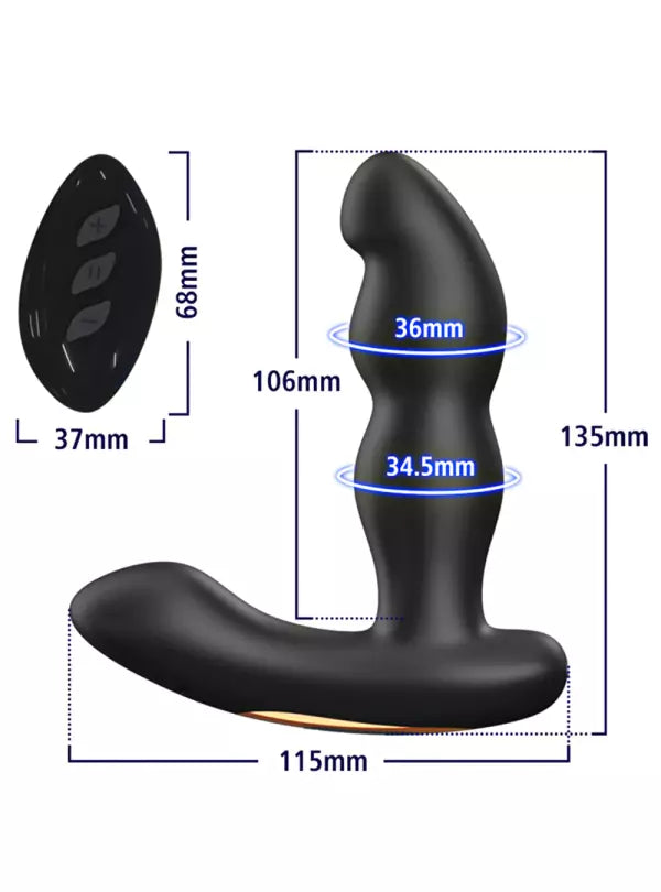 10 Frequency Vibration Swing Prostate Massager Waterproof Remote Control