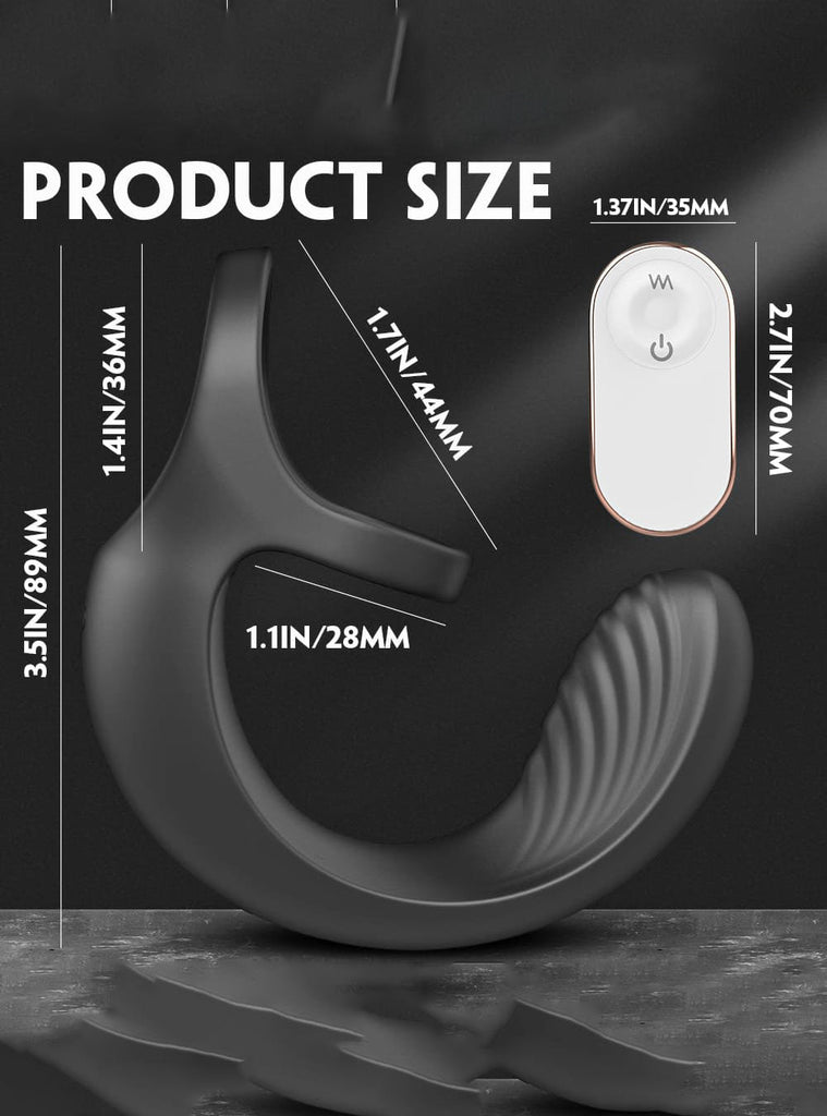 3 IN 1 Prostate Stimulation Vibrating Cock Ring Remote Control Waterproof
