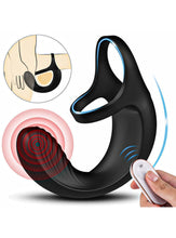 Load image into Gallery viewer, 3 IN 1 Prostate Stimulation Vibrating Cock Ring Remote Control Waterproof