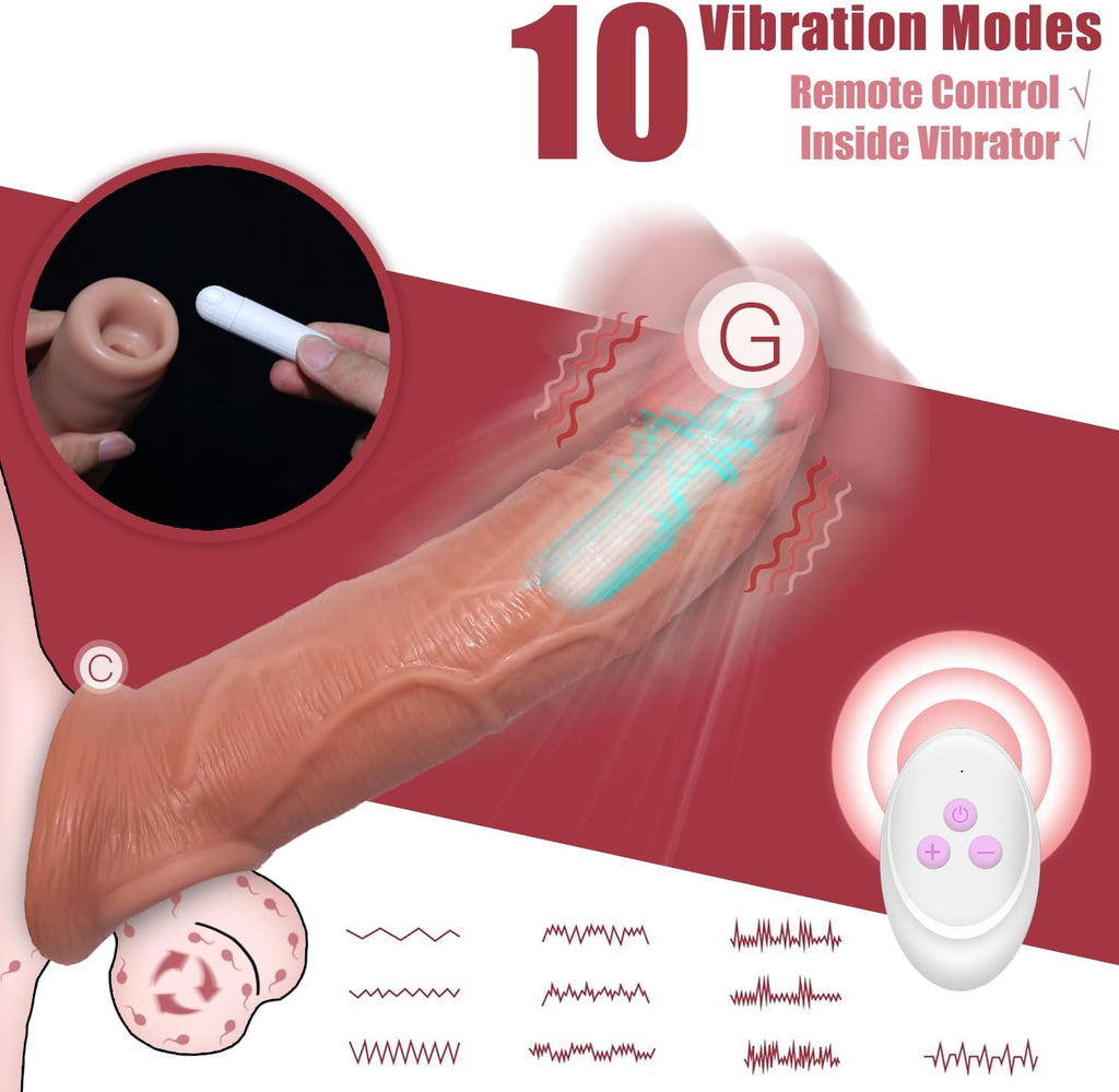 Vibrating Penis Sleeve with 10 Vibration Modes
