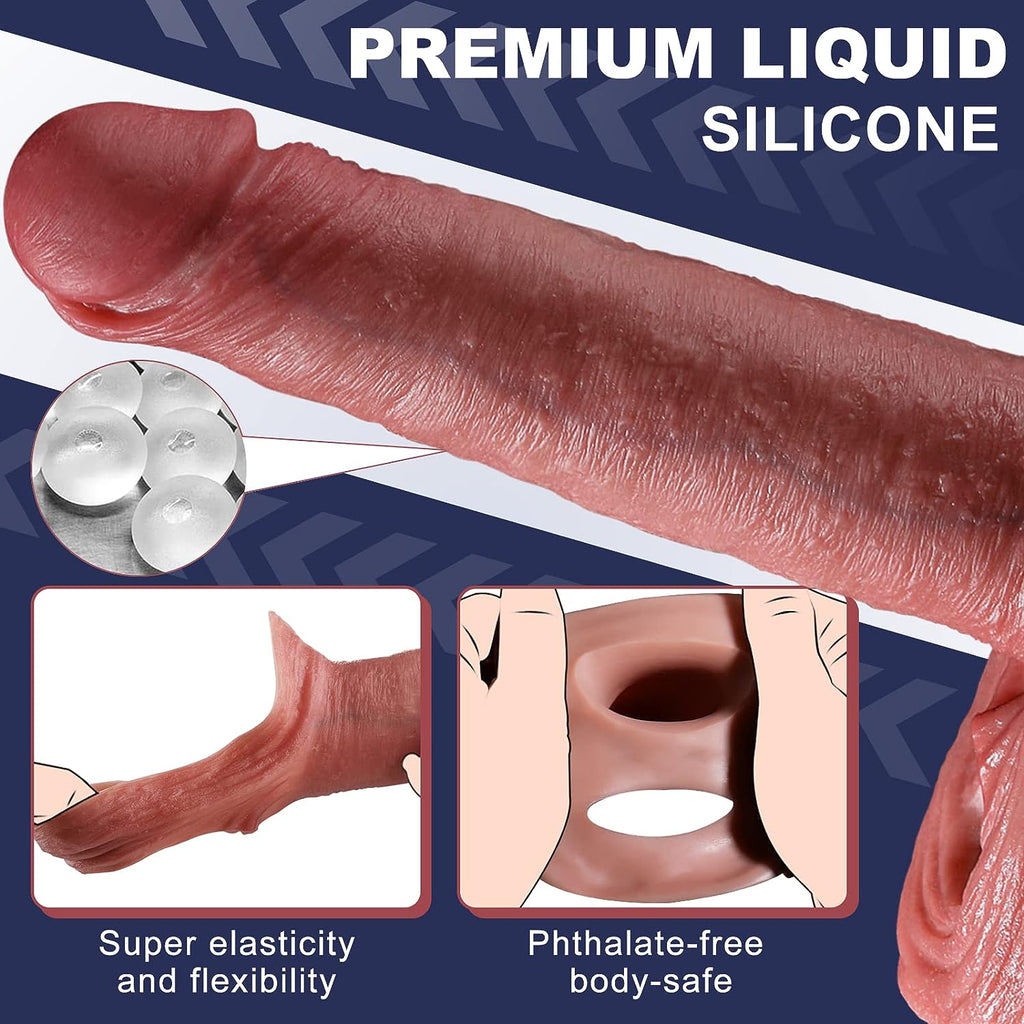 2.2 inch Ultra-Soft  Reusable Penis Sleeve Cock Ring Extender