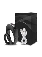 Load image into Gallery viewer, 7 Frequency Vibration Dual Limitation Silicone Penis Ring Waterproof