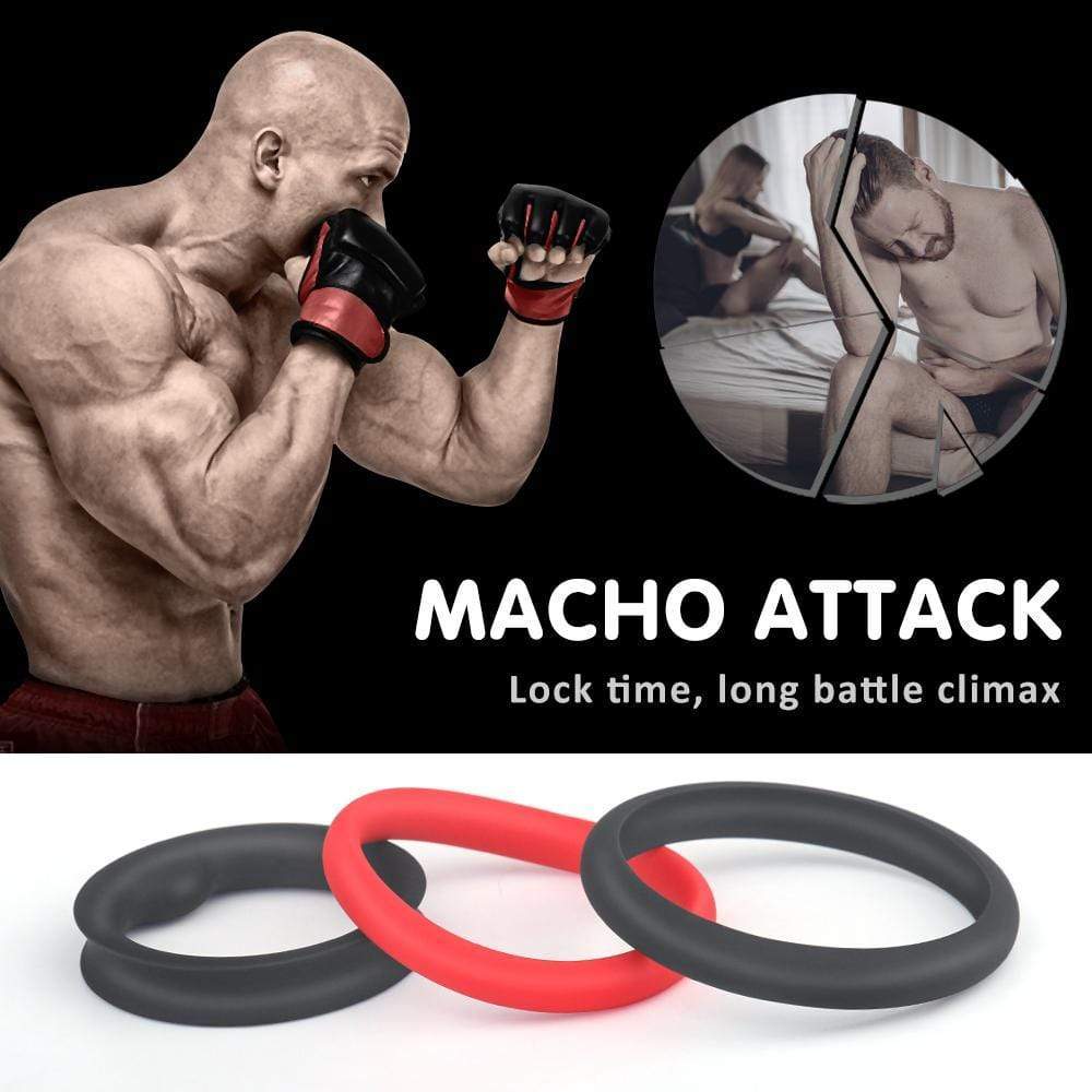 1.5-Inch Premium Stretchy Longer Harder Stronger Erection Cock Ring Set
