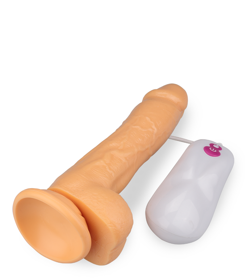 Adam remote-controlled vibrating and rotating dildo