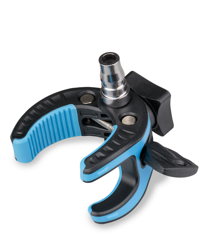 Adjustable clamp attachment for dildo
