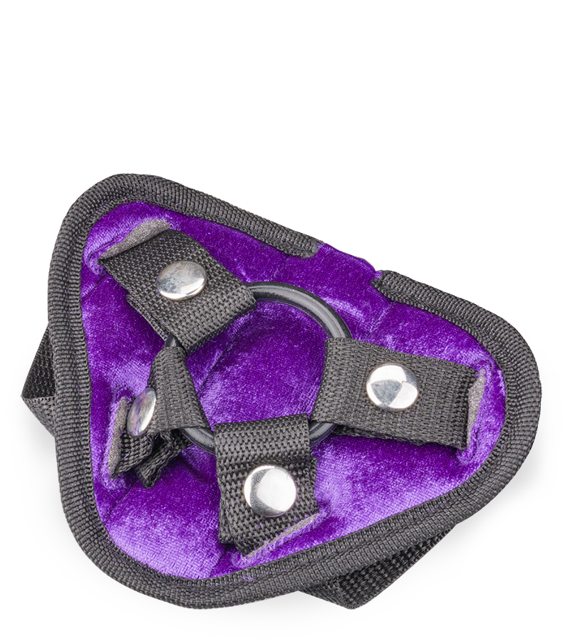 Adjustable strap on harness with four diameters