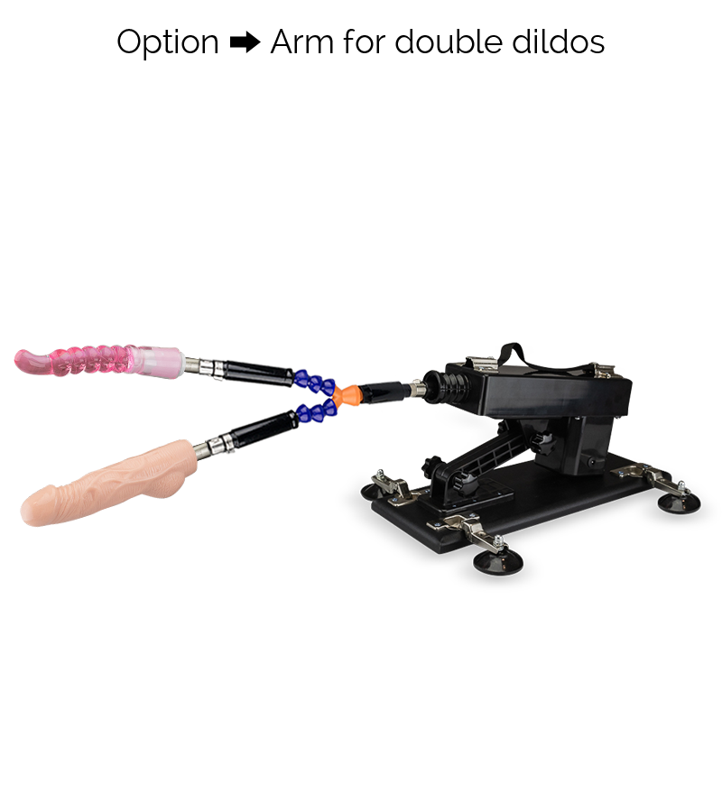 Anal or vaginal sex machine with 4 dildos
