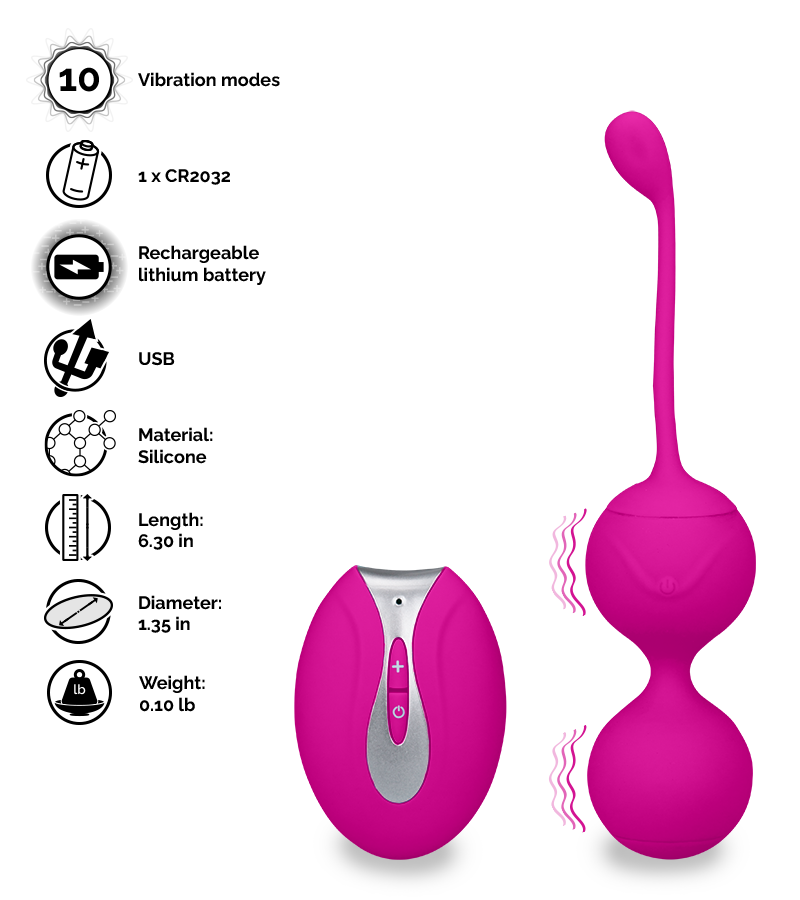 Aphrodite remote-controlled vibrating Ben Wa balls