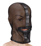 BDSM fishnet hood with mouth opening