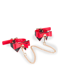 Load image into Gallery viewer, Be Mine bow tie ankle cuffs