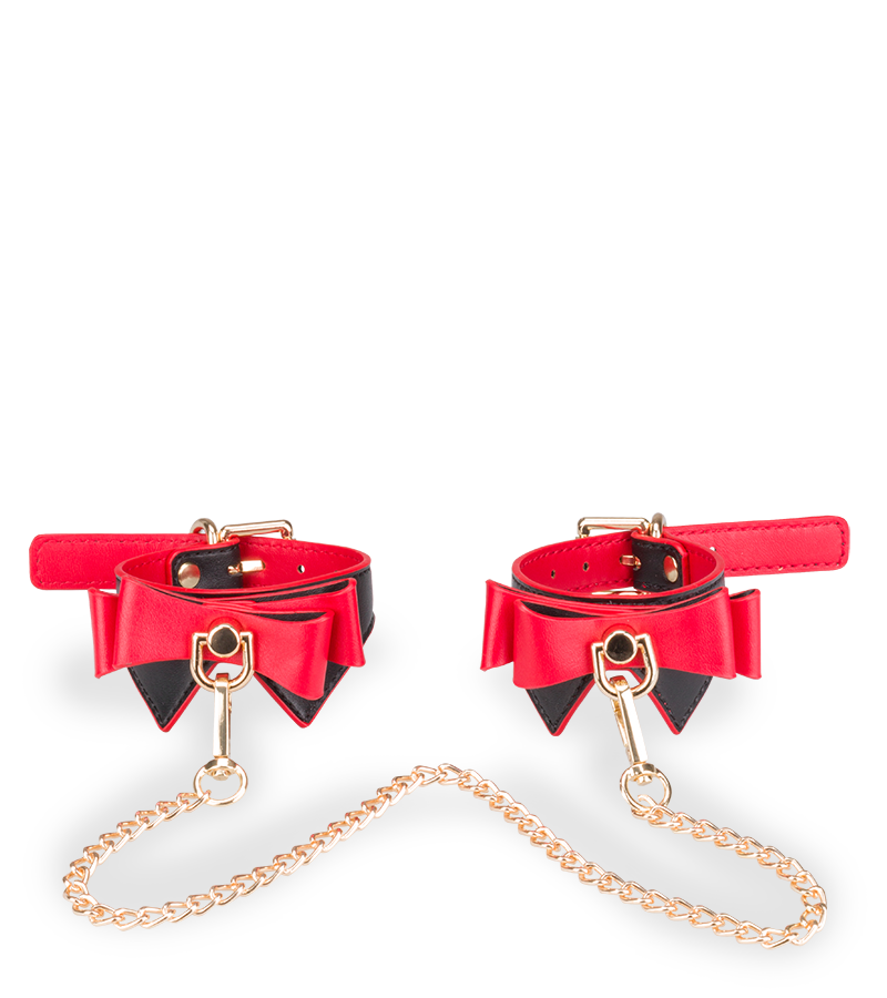Be Mine bow tie ankle cuffs