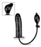 Black inflatable dildo with manual pump
