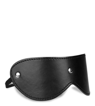 Load image into Gallery viewer, Black leather riveted blindfold