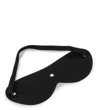 Load image into Gallery viewer, Black leather riveted blindfold