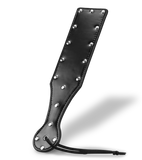 Black leather riveted spanking paddle