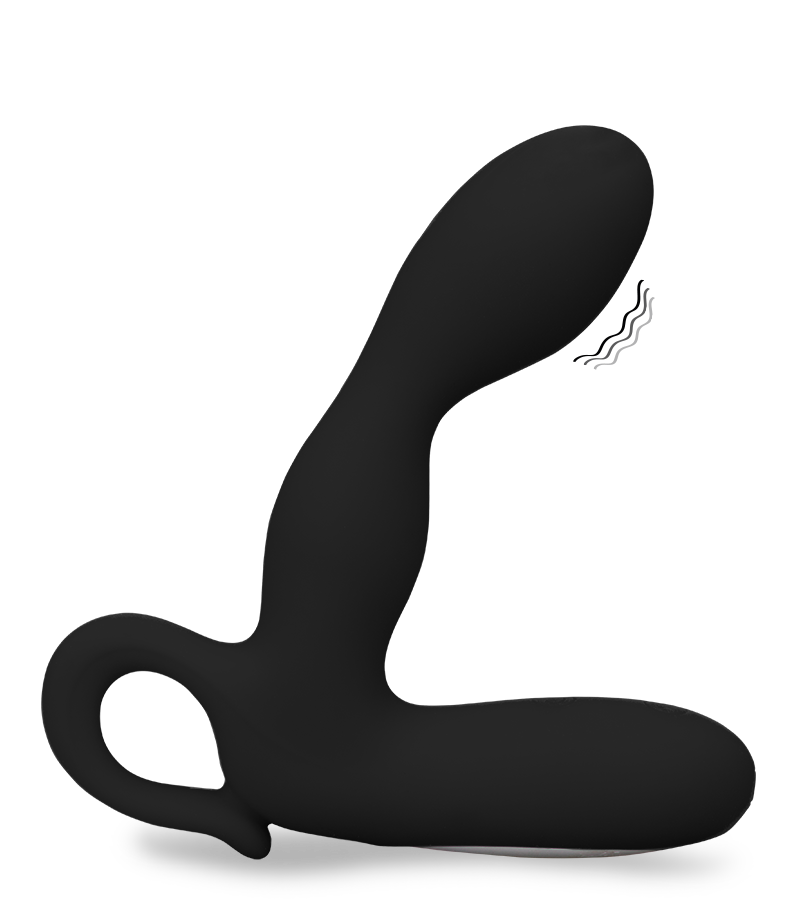 Black vibrating prostate stimulating dildo 30 modes