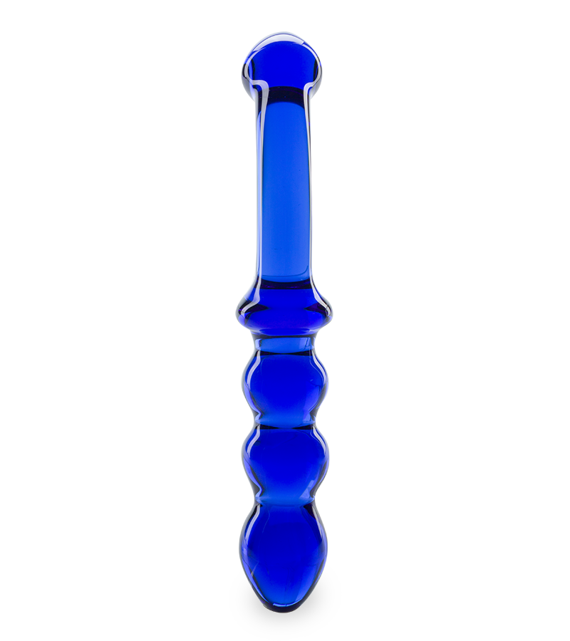Blueberry glass dildo