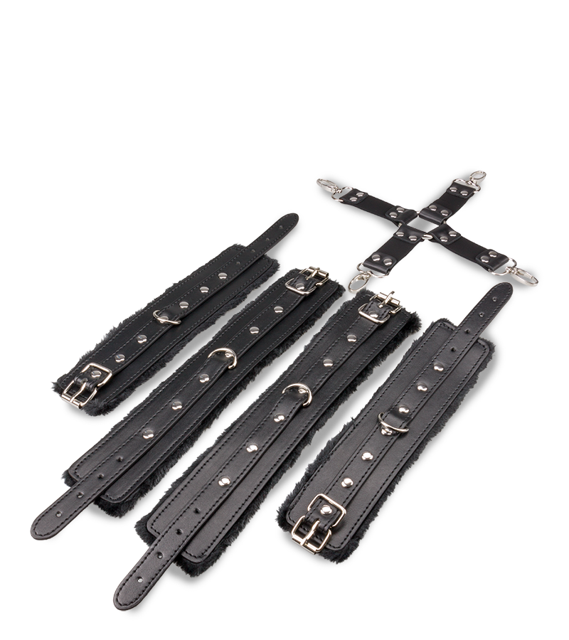 Bondage cross tie restraints