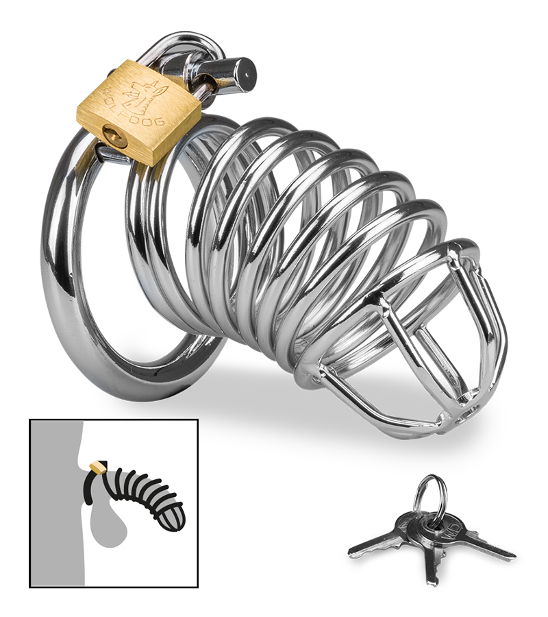 Captive penis chastity cage