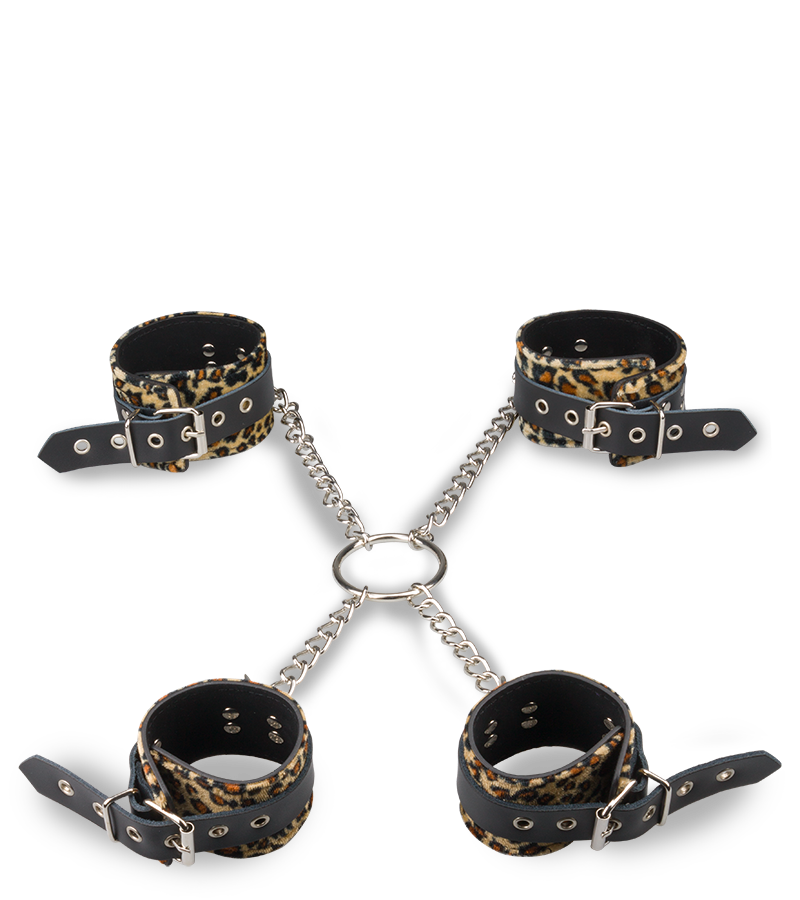 Cross-chain hand and ankle cuffs