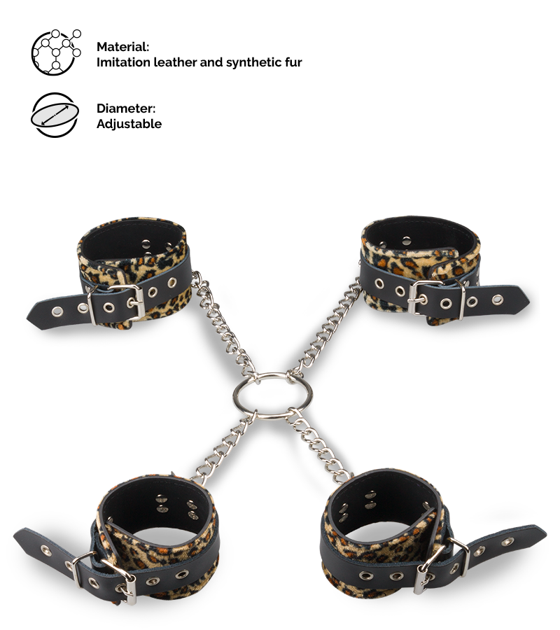 Cross-chain hand and ankle cuffs