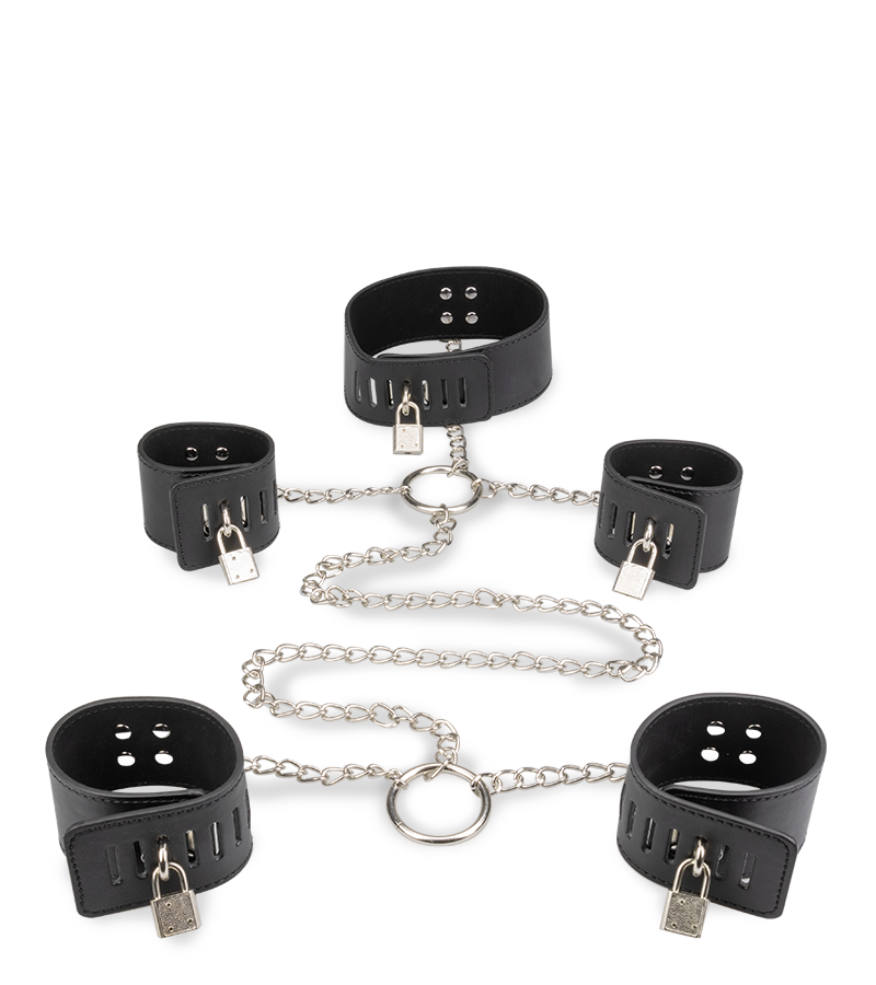 Cross handcuffs with submission collar