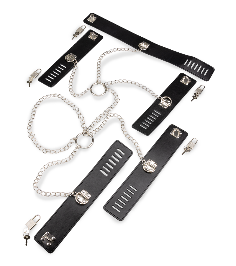 Cross handcuffs with submission collar