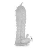 Crystal textured vibrating penis sleeve