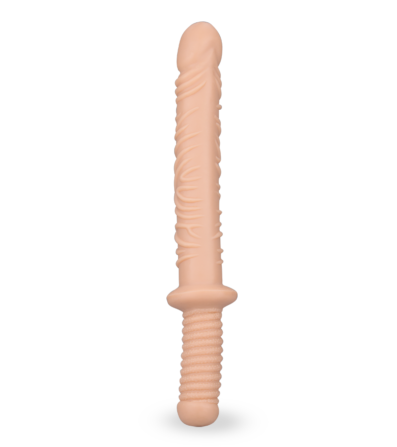 Damocles ribbed double-ended dildo