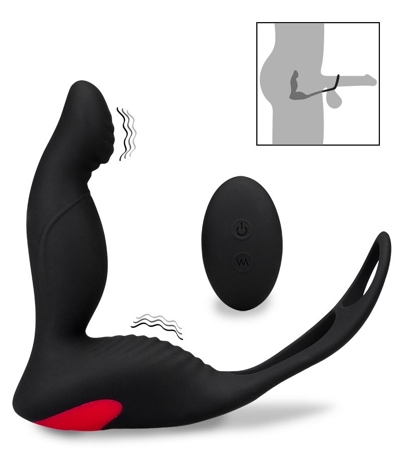 Delight prostate stimulator and double cock ring