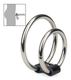 Double loop metal cock ring