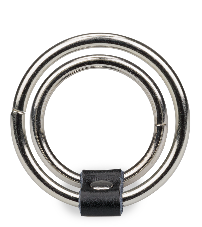 Double loop metal cock ring