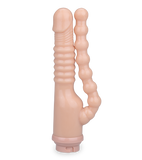 Double penetration dildo for the portable sex machine