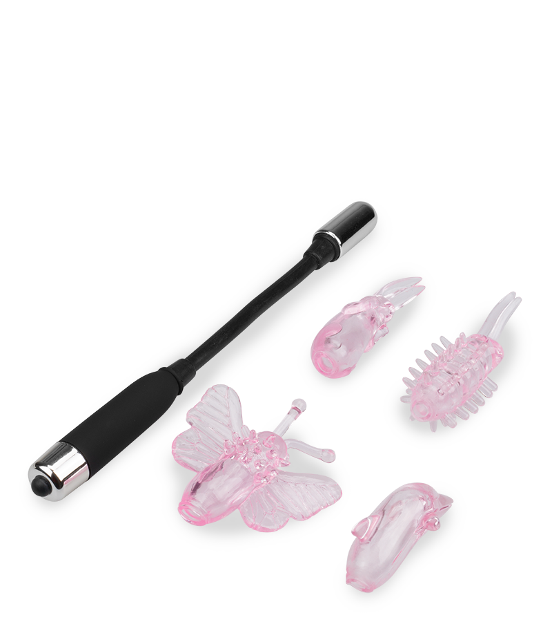 Enchanted wand vibrator with 4 attachments