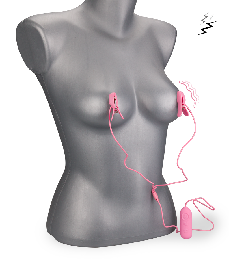 Estim and vibrations breast clamps