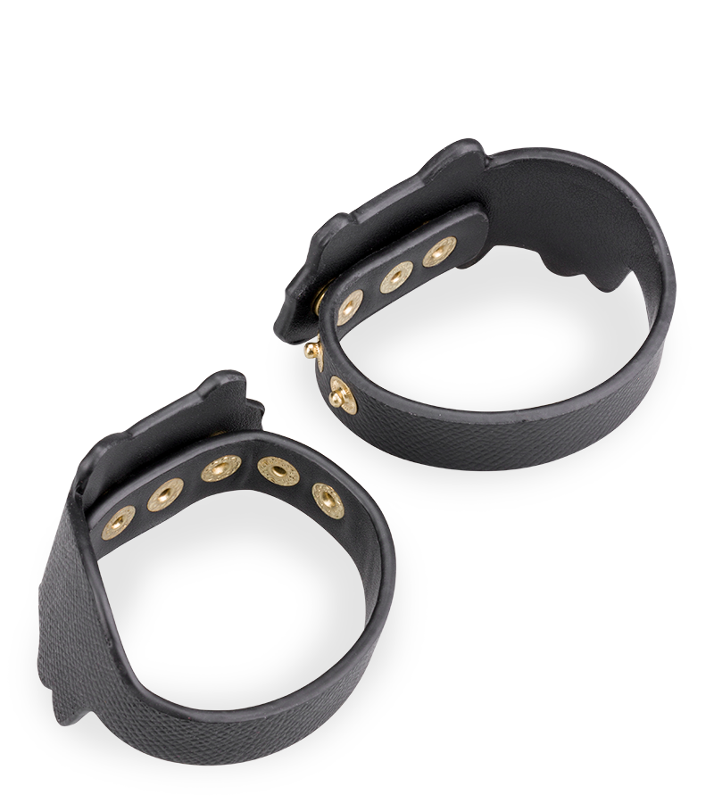 Faux leather BDSM cat wrist cuffs