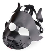 Load image into Gallery viewer, Faux leather dog mask with tongue