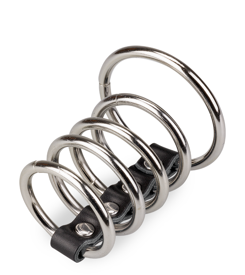 Five loop metal cock ring