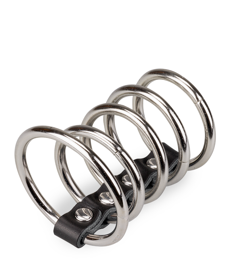 Five loop metal cock ring