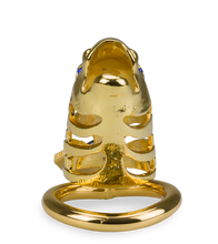 Load image into Gallery viewer, Golden Dragon Chinese zodiac penis chastity cage