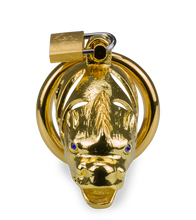 Load image into Gallery viewer, Golden Dragon Chinese zodiac penis chastity cage
