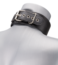 Load image into Gallery viewer, Leather BDSM Collar with Bondage Ring &amp; Lead