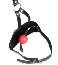 Load image into Gallery viewer, Leather face harness with ball gag